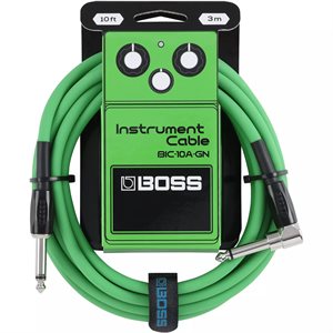 BOSS - BIC-10A-BK - Câble pour instrument - 10 pieds - vert