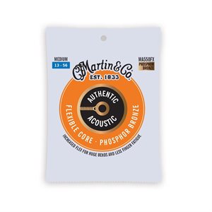 MARTIN - MA550FX - Authentic Acoustic Flexible Core Guitar Strings Phosphor Bronze - 13-56